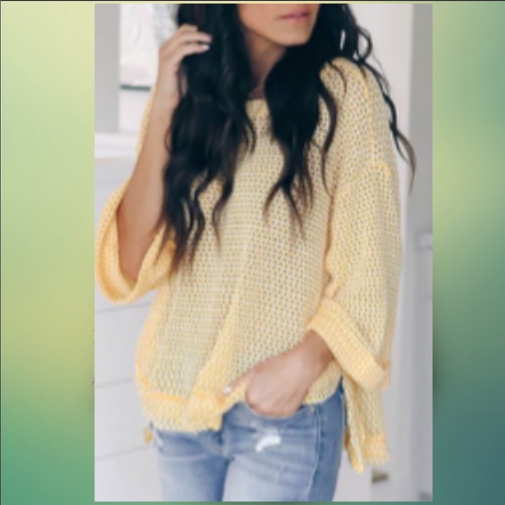 Waffle knit, light weight sweater
